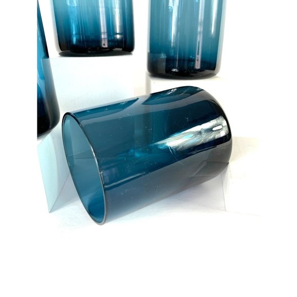 Tapered Blue Vintage Scotch Glasses - Picture 3 of 6